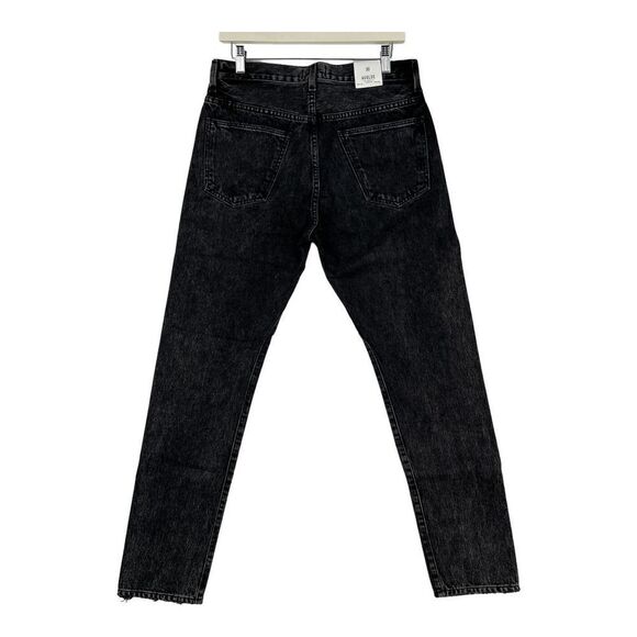New Agolde Men Black Jeans US 30 Tapered Slim Casual Washed Cotton Denim $228 - Picture 7 of 14
